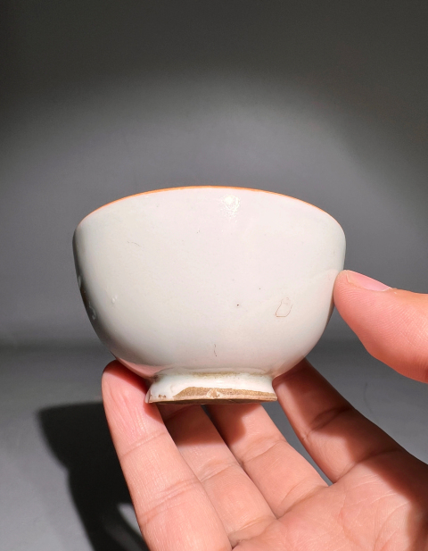 古玩陶瓷（精品）白釉雞心杯拍賣，當前價格2888元