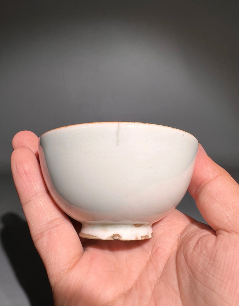 古玩陶瓷（精品）白釉雞心杯拍賣，當前價格2888元