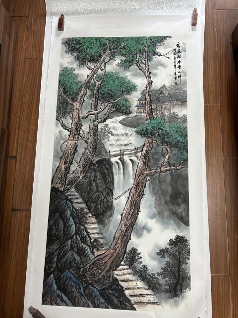 古玩字畫(huà)葉善華《風(fēng)景圖》拍賣(mài)，當(dāng)前價(jià)格850元