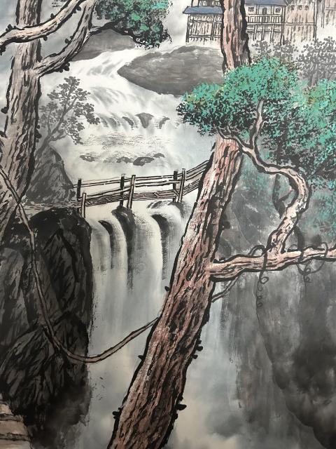 古玩字畫(huà)葉善華《風(fēng)景圖》拍賣(mài)，當(dāng)前價(jià)格850元
