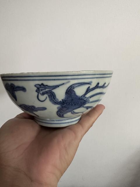 古玩陶瓷青花龍鳳紋碗拍賣,當前價格5000元
