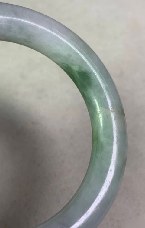 古玩玉器天然翡翠手鐲拍賣,當前價格3600元