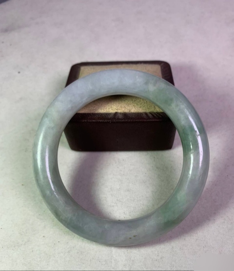 古玩玉器天然翡翠手鐲拍賣,當前價格3600元
