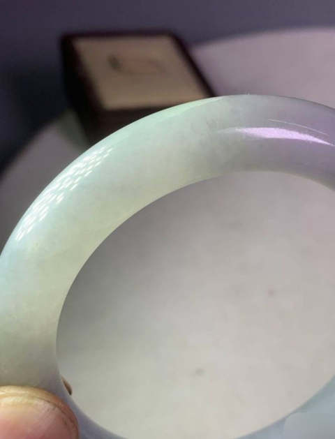 古玩玉器天然翡翠手鐲拍賣,當前價格3600元