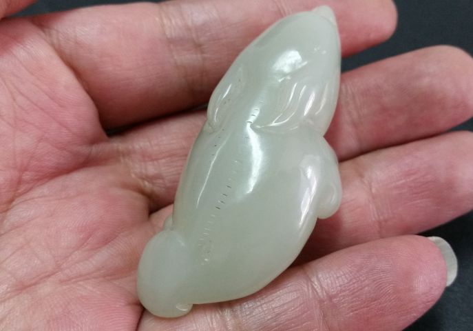 古玩玉器和田玉雕“金蟾”把件拍賣,當前價格580元