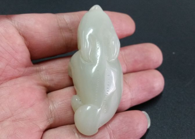 古玩玉器和田玉雕“金蟾”把件拍賣,當前價格580元