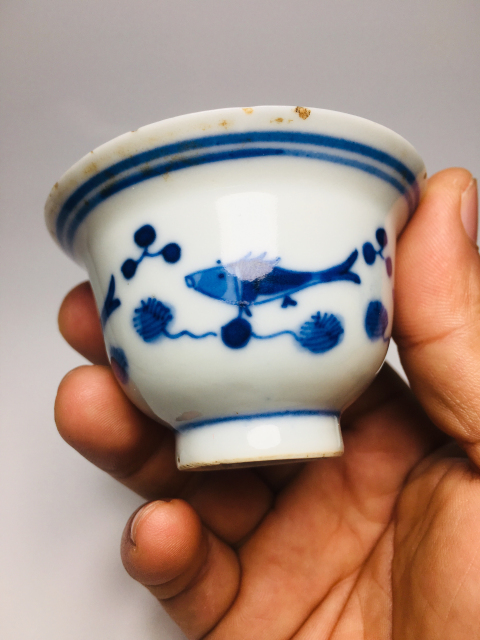 古玩陶瓷(精品收藏級)中華珍品款青花魚藻紋杯拍賣,當(dāng)前價(jià)格1588元