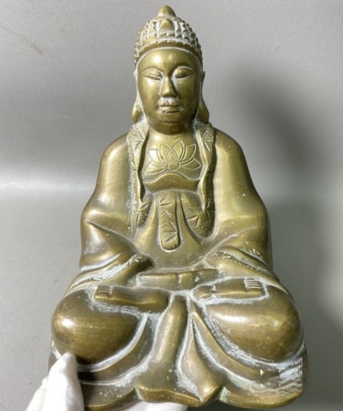 古玩銅器晚清釋迦牟尼佛銅造像拍賣，當前價格4999元