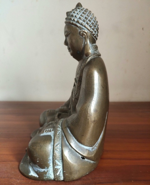 古玩銅器晚清釋迦牟尼佛銅造像拍賣，當前價格4999元