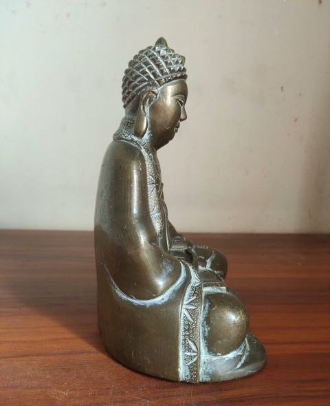 古玩銅器晚清釋迦牟尼佛銅造像拍賣，當前價格4999元