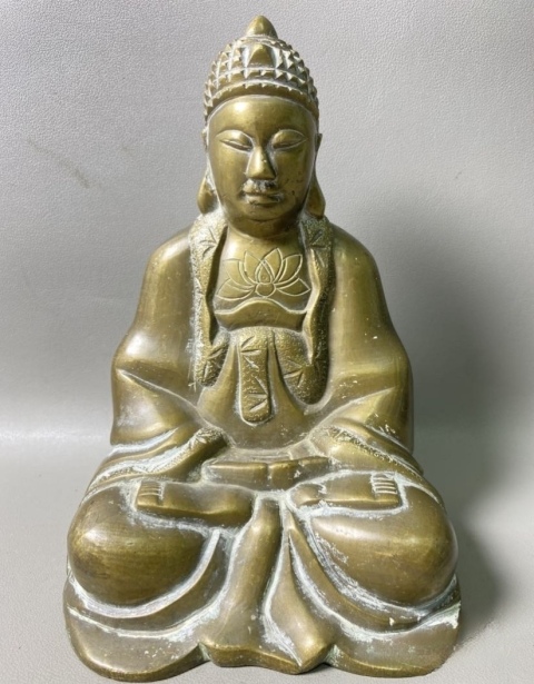 古玩銅器晚清釋迦牟尼佛銅造像拍賣，當前價格4999元