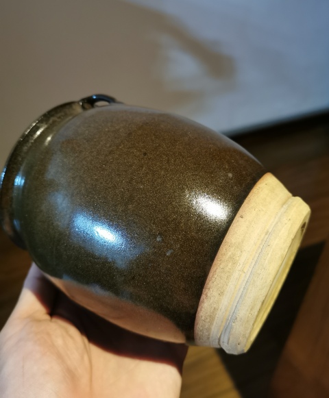 古玩陶瓷明代?茶葉沫釉雙系罐拍賣,當前價格888元