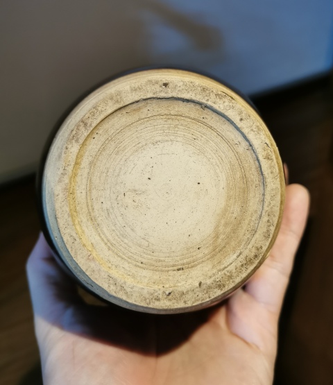 古玩陶瓷明代?茶葉沫釉雙系罐拍賣,當前價格888元