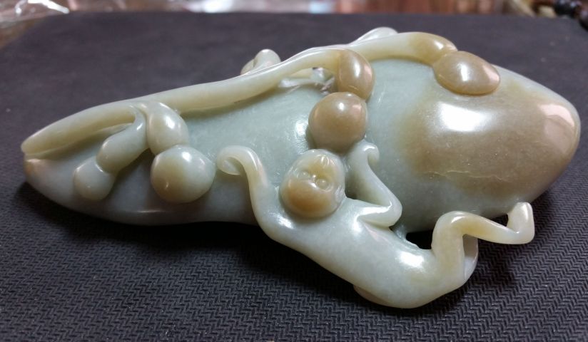 古玩玉器和田玉雕“福祿封侯”擺件拍賣,當前價格1880元
