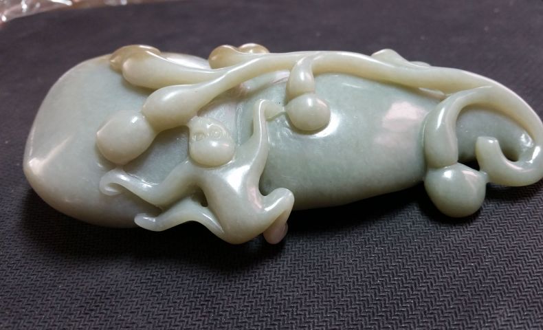 古玩玉器和田玉雕“福祿封侯”擺件拍賣,當前價格1880元