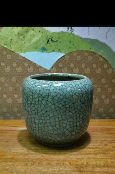 古玩陶瓷哥釉水盂拍賣,當前價格985元