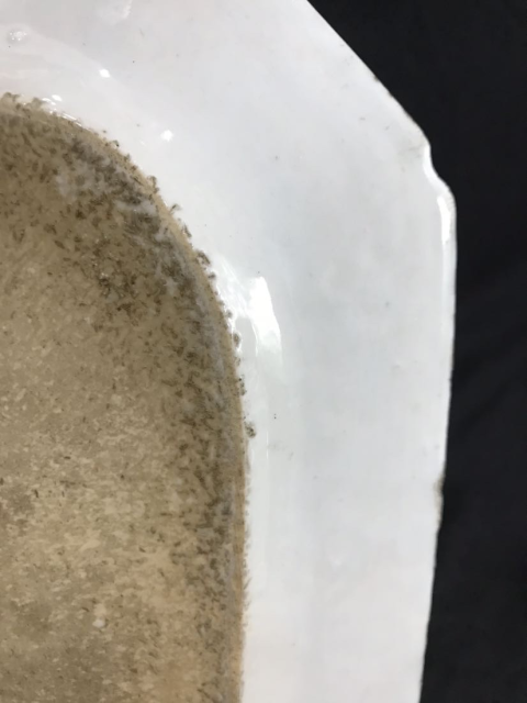 古玩陶瓷清乾隆青花亭臺樓閣山水紋方盤拍賣,當前價格1388元
