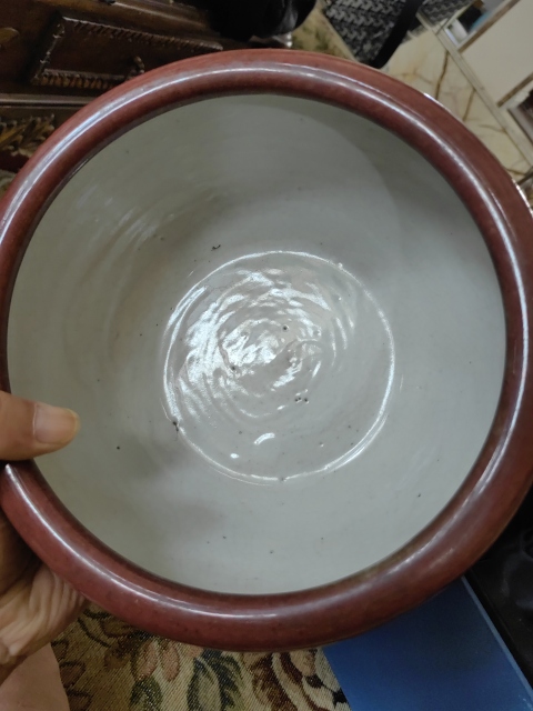 古玩陶瓷清代中期紅釉筆洗拍賣，當前價格6800元