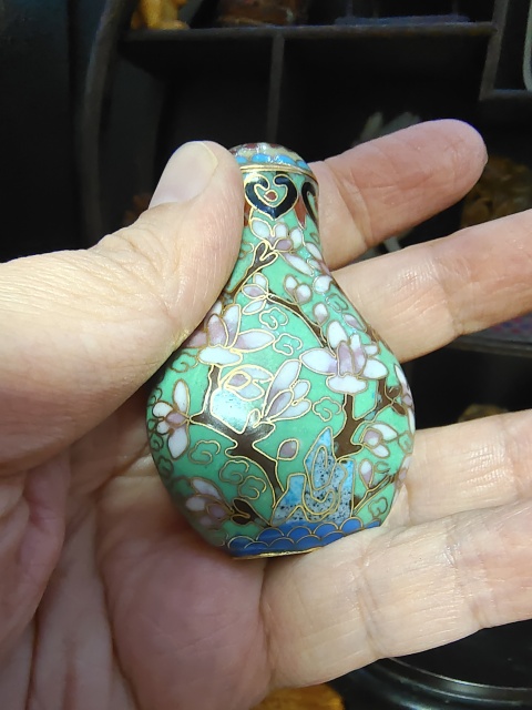 古玩雜項銅胎掐絲琺瑯彩鼻煙壺拍賣,當前價格1200元