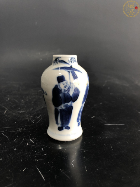 古玩陶瓷青花人物紋小瓶拍賣，當前價格2500元