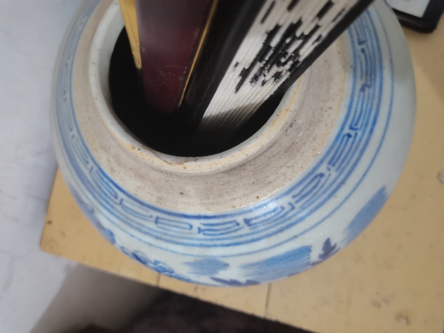 古玩陶瓷大罐子牡丹大罐嘉慶青花牡丹紋罐,景德鎮窯口拍賣,當前價格1888元