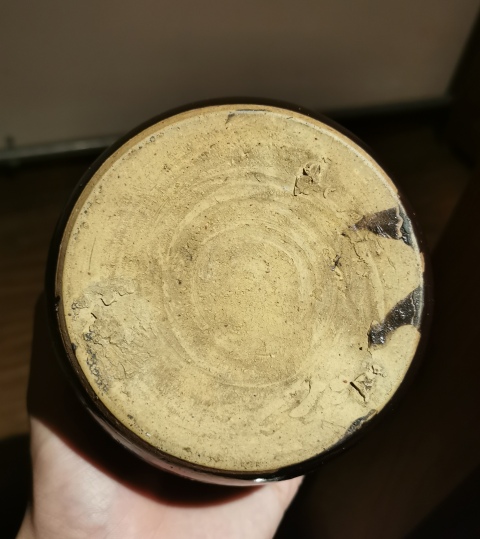 古玩陶瓷明代?油滴釉茶入拍賣,當前價格1350元