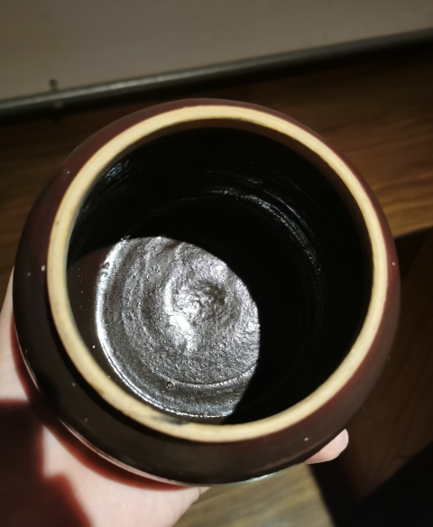 古玩陶瓷明代?油滴釉茶入拍賣,當前價格1350元