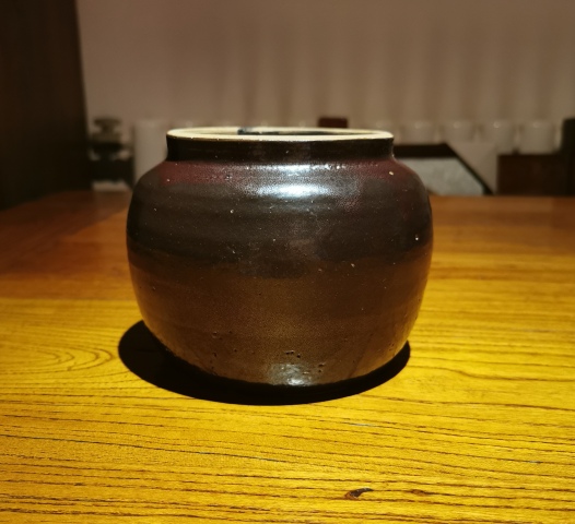 古玩陶瓷明代?油滴釉茶入拍賣,當前價格1350元