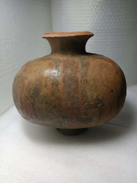 古玩陶瓷點彩鴨蛋陶罐拍賣，當前價格7600元