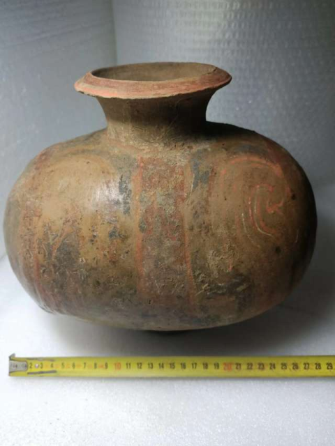 古玩陶瓷點彩鴨蛋陶罐拍賣，當前價格7600元