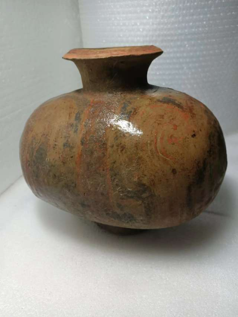 古玩陶瓷點彩鴨蛋陶罐拍賣，當前價格7600元