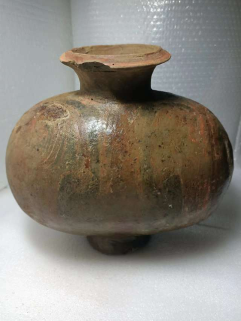 古玩陶瓷點彩鴨蛋陶罐拍賣，當前價格7600元