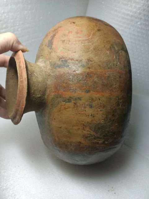 古玩陶瓷點彩鴨蛋陶罐拍賣，當前價格7600元