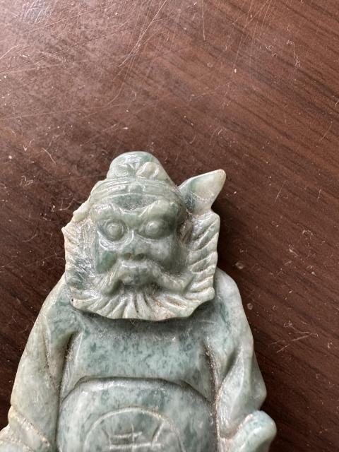古玩玉器天然翡翠雕“鐘馗”擺件拍賣,當(dāng)前價格580元