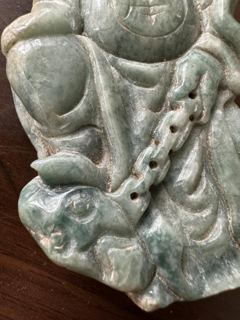 古玩玉器天然翡翠雕“鐘馗”擺件拍賣,當(dāng)前價格580元