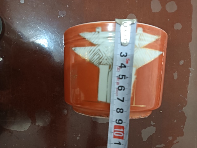 古玩陶瓷民國紅釉描金圈足筒式香爐拍賣,當前價格3980元