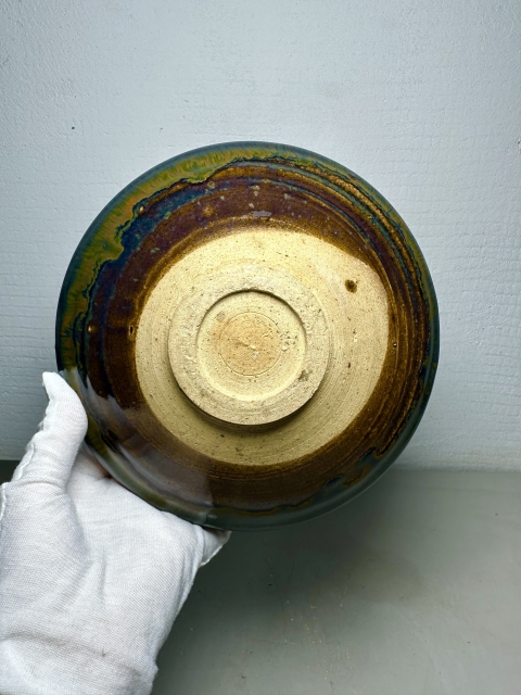 古玩陶瓷黑釉鐵銹斑紋斗笠碗拍賣,當(dāng)前價格15000元