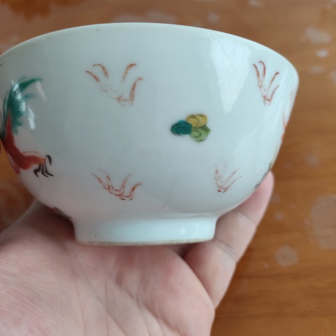 古玩陶瓷粉彩，龍鳳碗+龍紋碗拍賣，當前價格128元