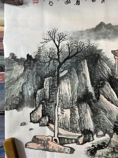 古玩字畫周裕國老師精品《山水》拍賣，當前價格788元