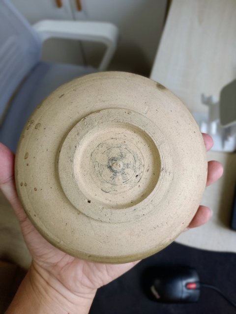 古玩陶瓷元代?影青釉印花盤拍賣,當前價格1600元