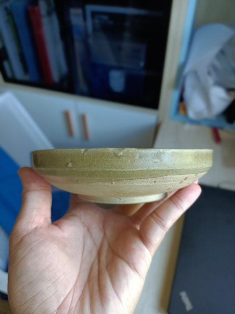 古玩陶瓷元代?影青釉印花盤拍賣,當前價格1600元