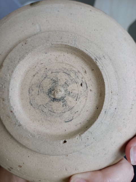 古玩陶瓷元代?影青釉印花盤拍賣,當前價格1600元
