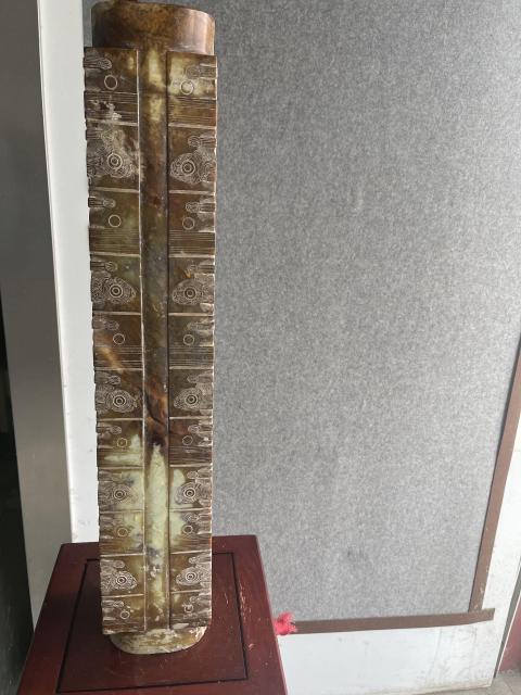 黄玉 如意文玉琮 和田玉 古玉 古玉擺件 中国古玩 中国美術 唐物骨董 G12 黄玉 如意文玉琮 和田玉 古玉 古玉擺件 中国古玩 中国美術 唐物