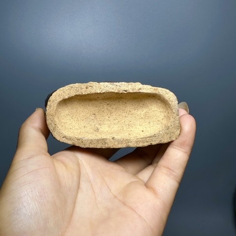 古玩陶瓷磁州窯醬釉騎鹿仙人造像拍賣,當前價格260元