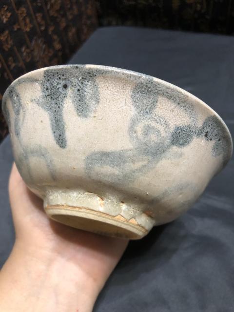 古玩陶瓷明代早期-明-明早青花云氣紋撇口碗拍賣,當前價格668元