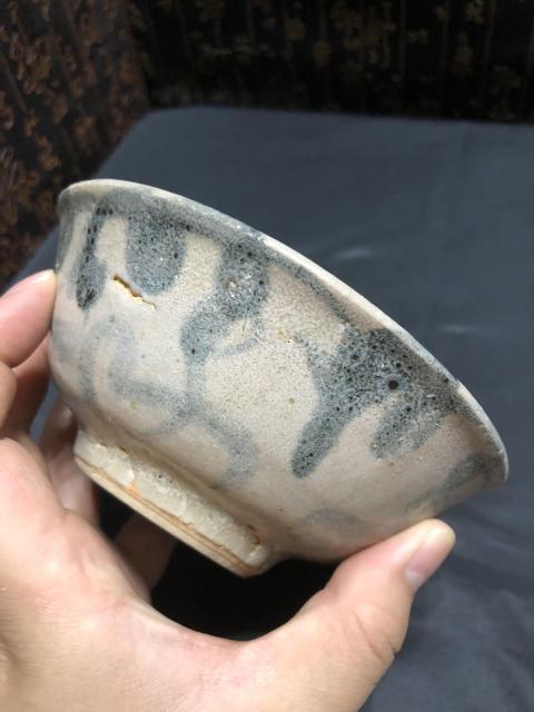 古玩陶瓷明代早期-明-明早青花云氣紋撇口碗拍賣,當前價格668元