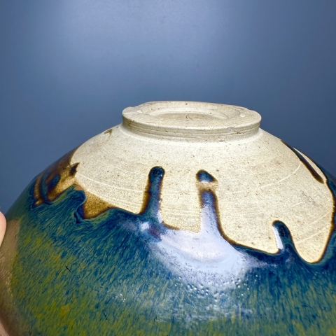 古玩陶瓷黑釉鐵銹斑紋束口碗拍賣，當前價格15000元