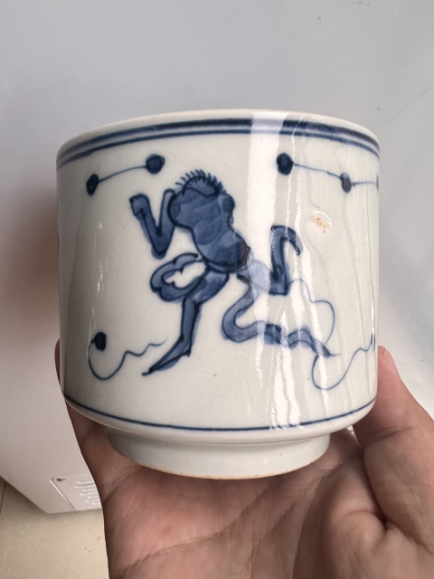 古玩陶瓷精品青花魁星點斗詩文香爐拍賣，當前價格0元