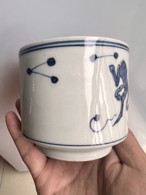 古玩陶瓷精品青花魁星點斗詩文香爐拍賣，當前價格0元