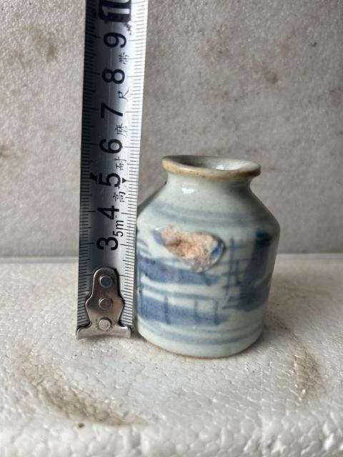 古玩陶瓷青花山水人物水盂拍賣,當前價格222元